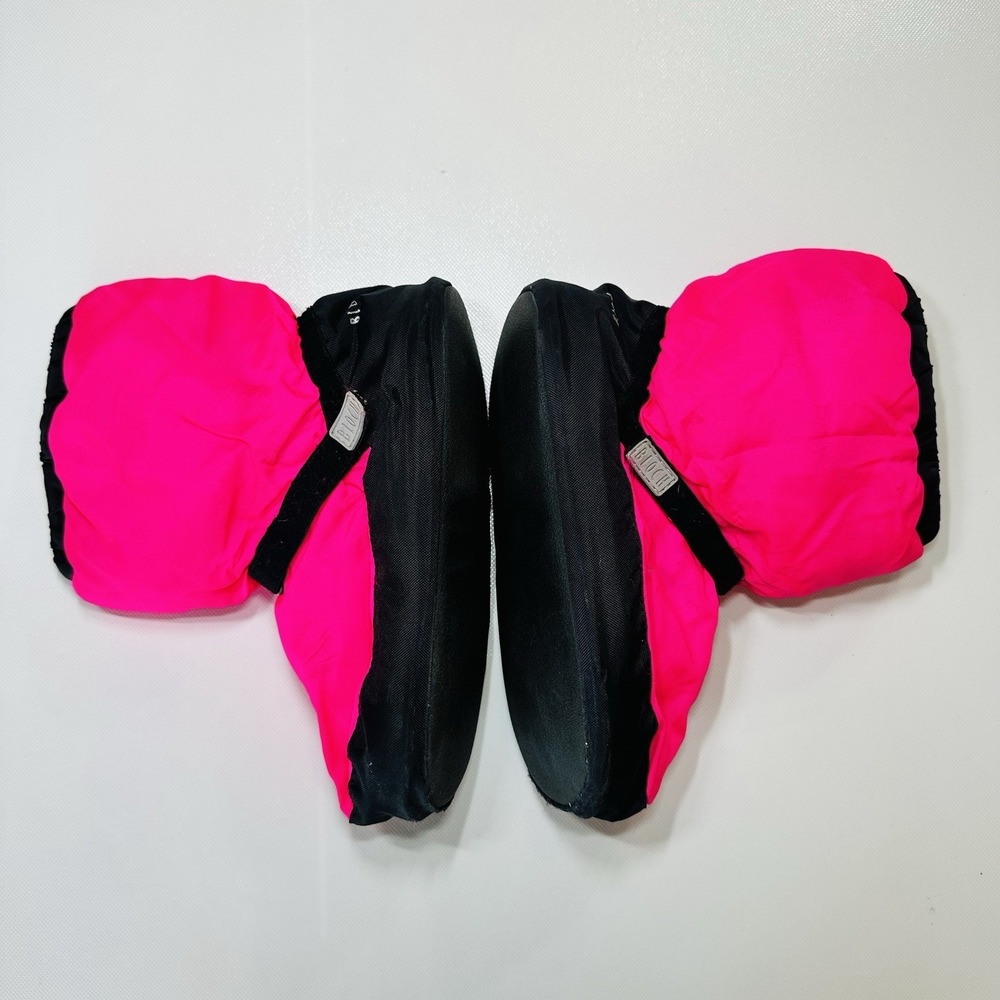 BLOCH Warm-Up Booties Kids Large Pink Black Dance Ballet Slipper Covers L Excel - Picture 2 of 12